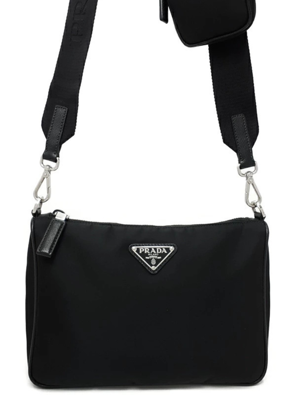 Prada Re Edition Saffiano leather shoulder bag Black